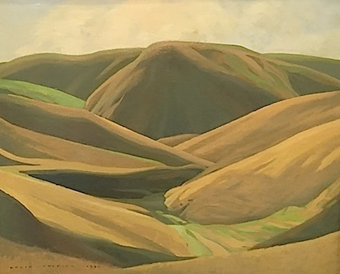 Colin Wheeler|  Hills by the Waikati | oil on board |  fr 71.5 x 85 cm| McAtamney Gallery and Design Store | Geraldine NZ